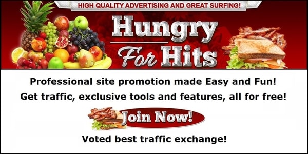 Hungry For Hits free traffic exchange banner