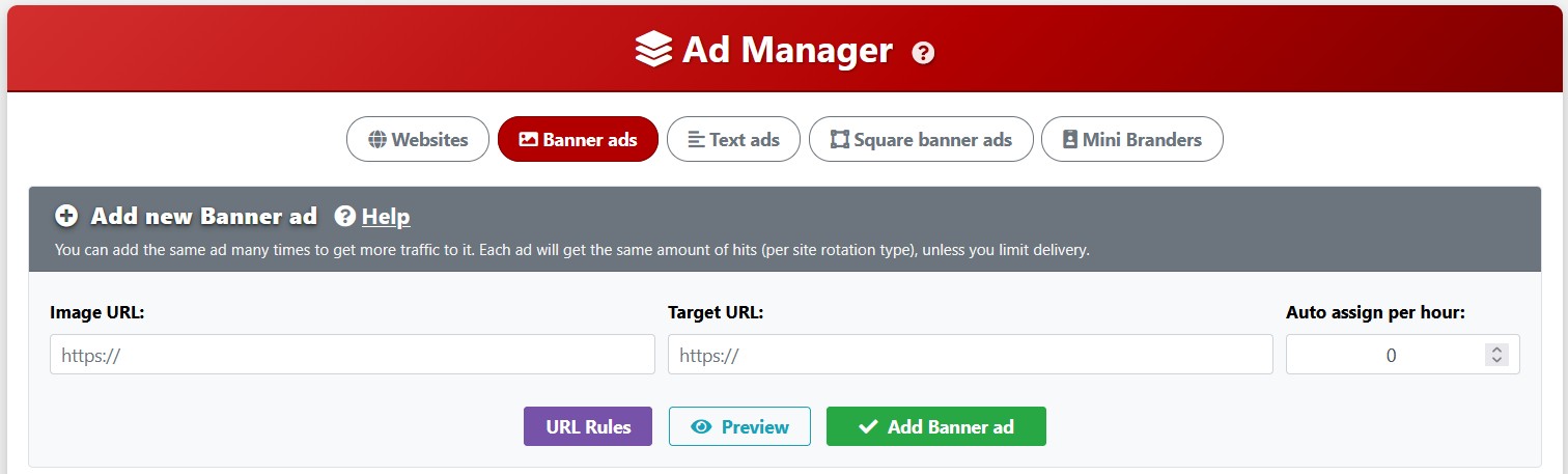 Add a banner in Hungry For Hits